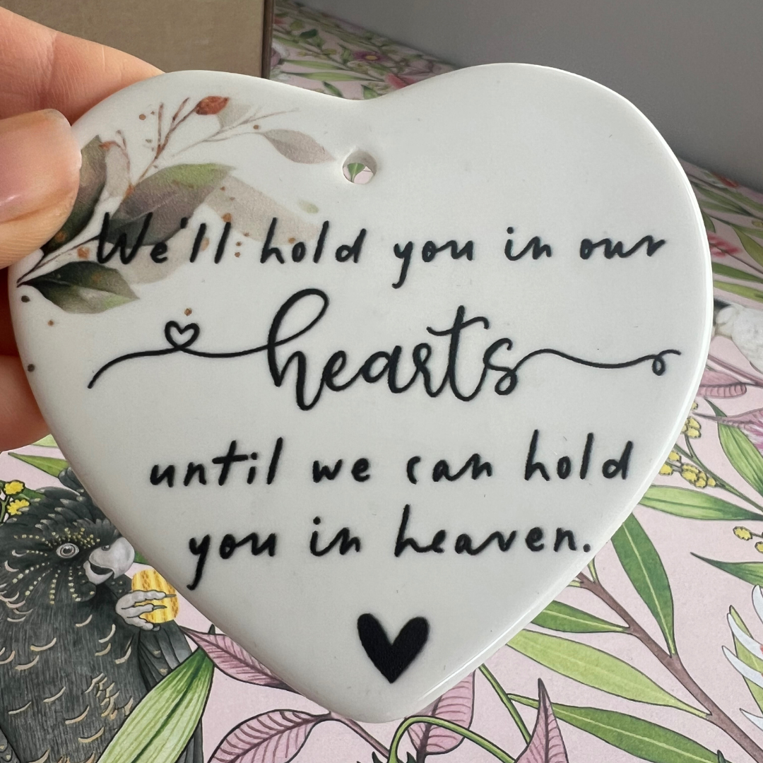 Ceramic Sympathy Heart | Sympathy Gift Perth | Grief Gifts Australia