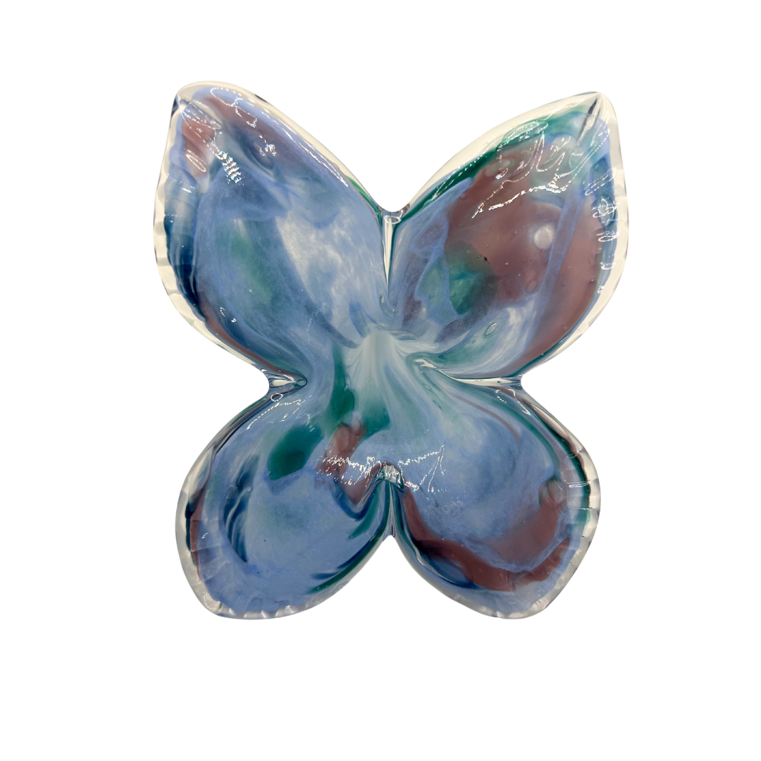 Glass Butterfly - Blue & Pink | Lasting Alternative to Sympathy Flowers Perth