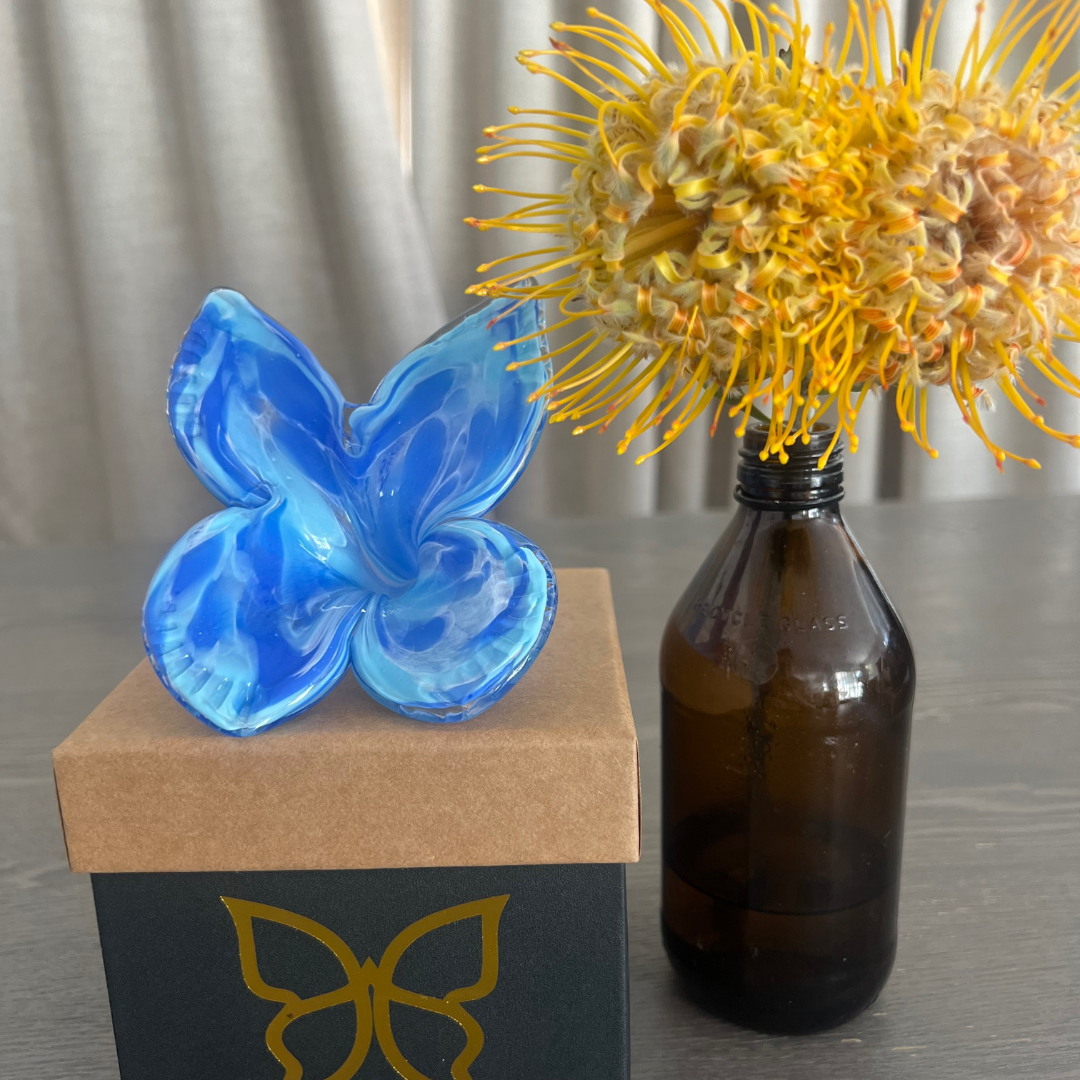 Glass Butterfly Blue | Sympathy Gifts Perth | Grief Gifts Australia