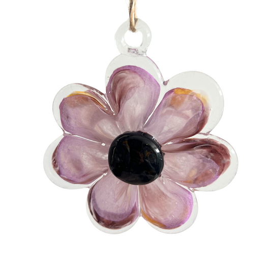 Glass Hanging Flower - Dusty Rose, Wine &  Aubergine | Grief Gifts Perth | Sympathy Gifts Perth