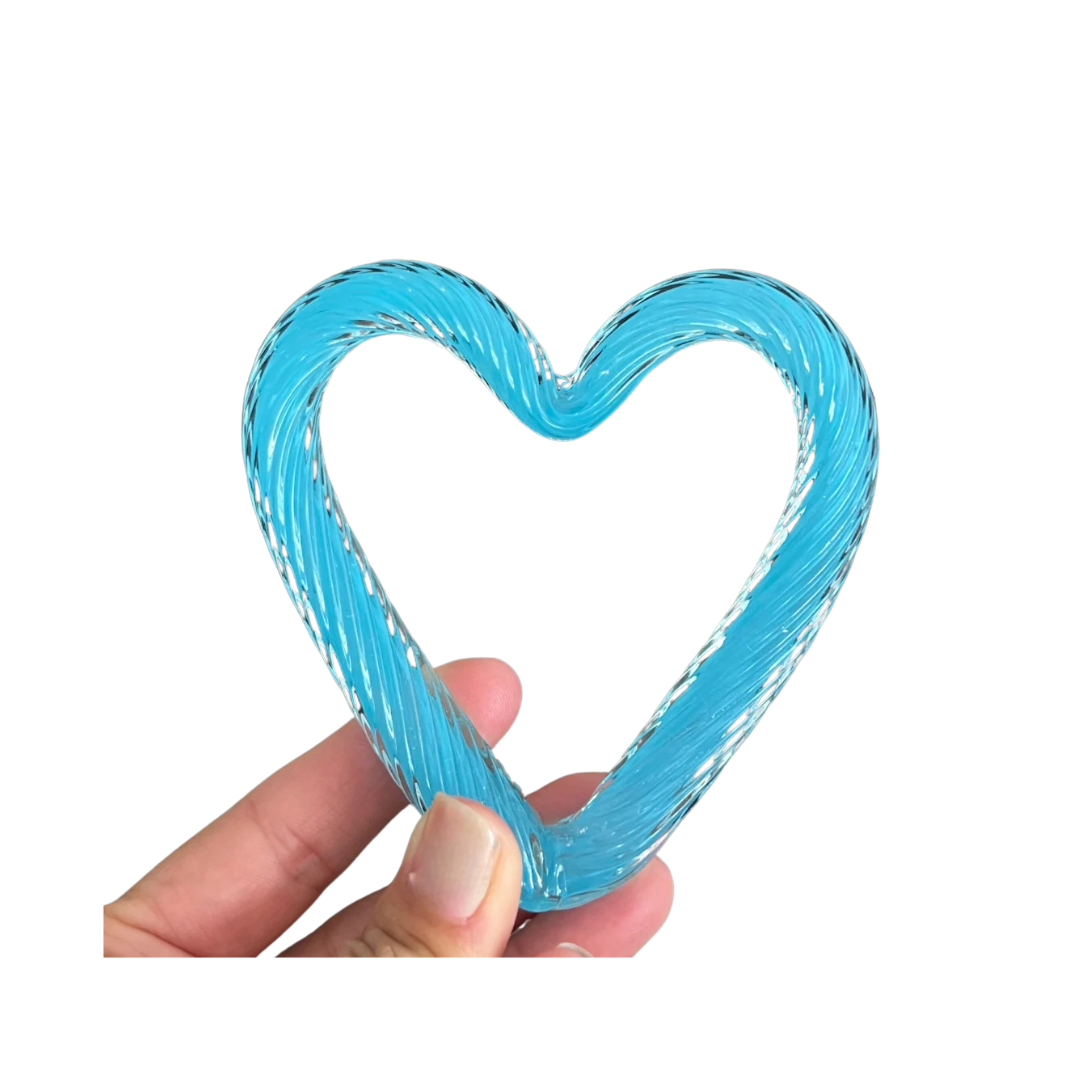 Glass Heart Blue | Grief Gifts Perth