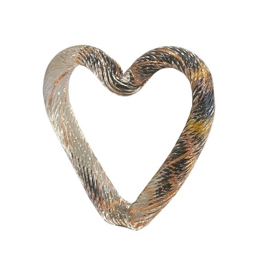 Glass Heart Gold | Sympathy Heart | Sympathy Gift