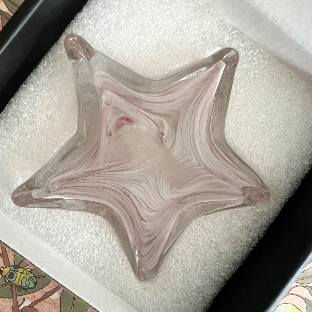 Glass Star - Soft Pink & Gold | Grief Gifts Australia
