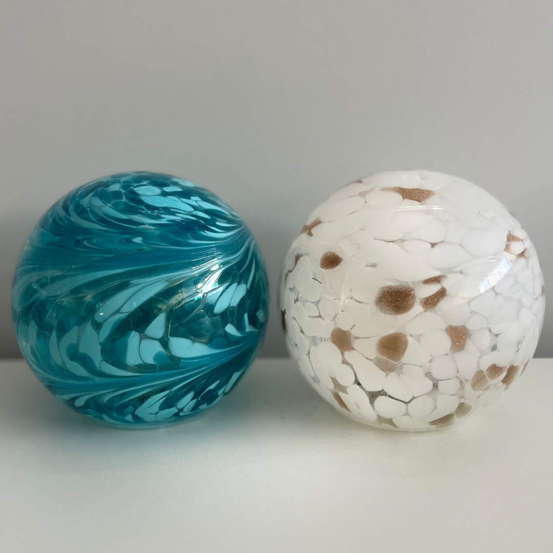 Glow Light Round – Turquoise, Blue and White and White and Gold| Grief Gifts Perth | Sympathy Gift Australia