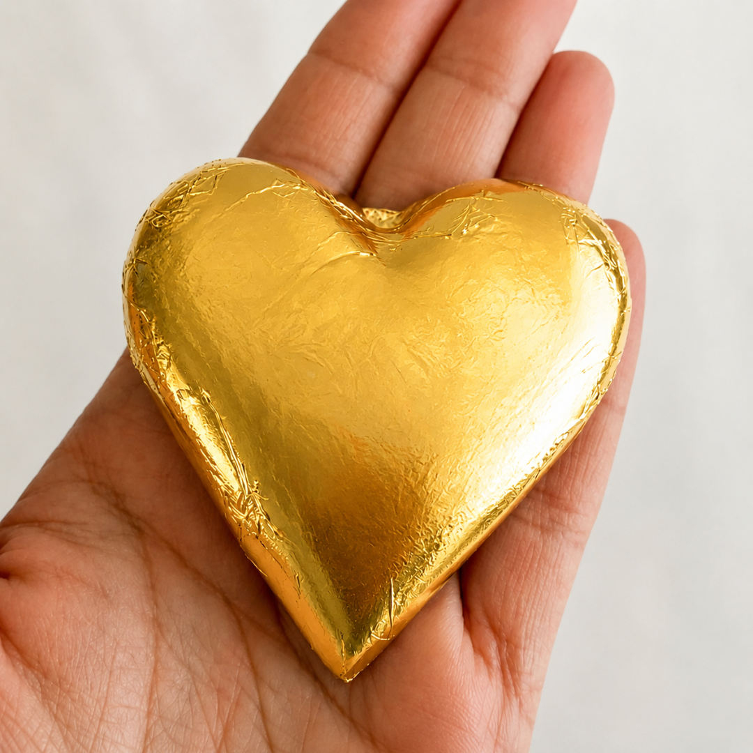 Gold Foil Heart Chocolate | Grief Gifts Australia