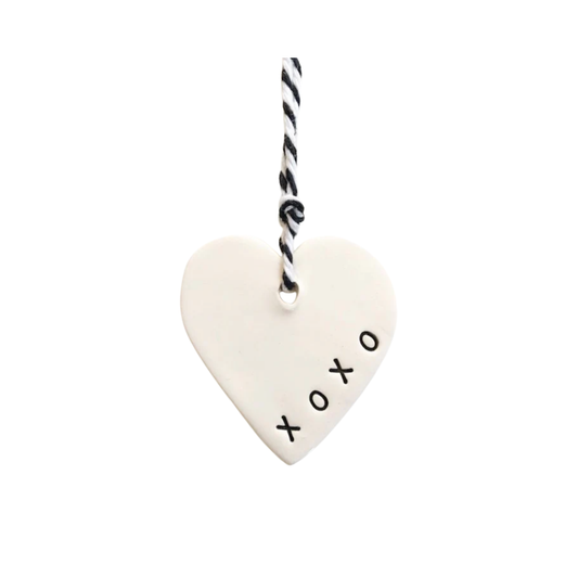 Handmade Ceramic Heart Tag XOXO | Grief Gifts Perth