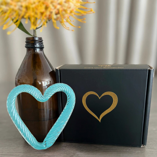 Mint Green Glass Heart | Sympathy Heart | Sympathy Gifts Perth