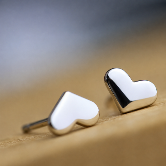 Sterling Silver Heart Earrings - Sending You Lots of Love | Grief Gifts Australia