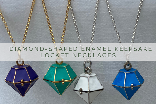 Diamond Shaped Keepsake Locket Necklaces | Grief Gifts Australia | Sympathy Gifts Perth 