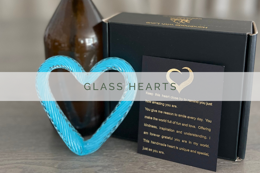 Glass Hearts | Lasting Sympathy Gifts | Grief Gifts Australia