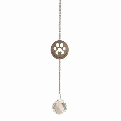 They Leave Paw Prints on Our Hearts Suncatcher