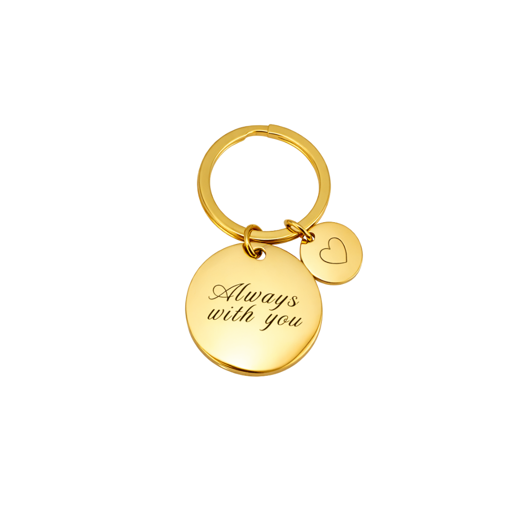 Always With You Keyring - Gold