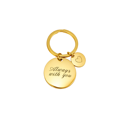 Always With You Keyring - Gold