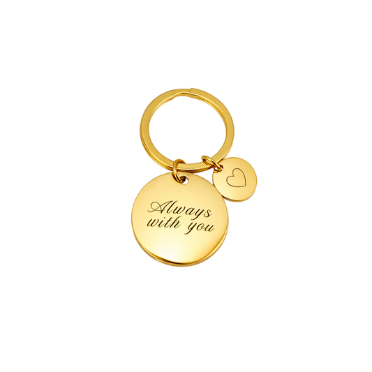 Always With You Keyring - Gold