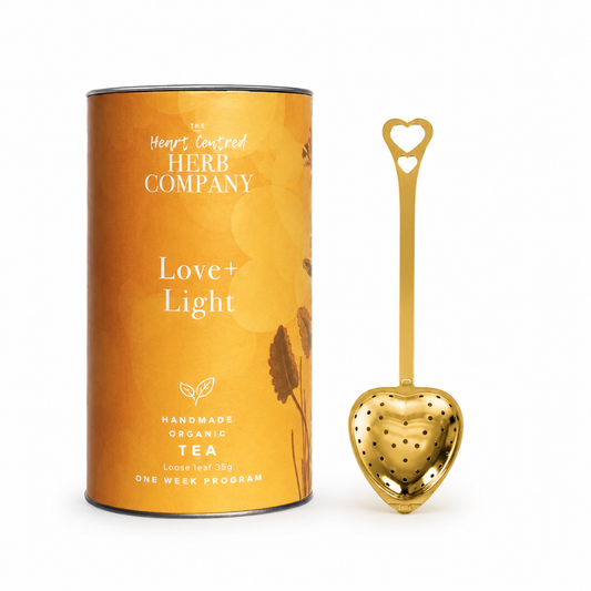 Love + Light Loose Tea with Heart Shaped Tea Infuser