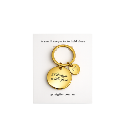 Always With You Keyring - Gold