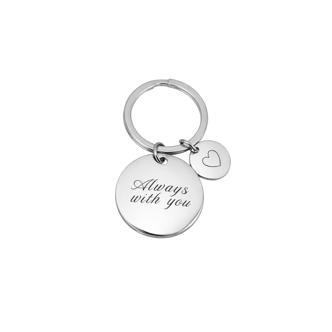 Always With You Keyring - Silver | Grief Gifts Australia