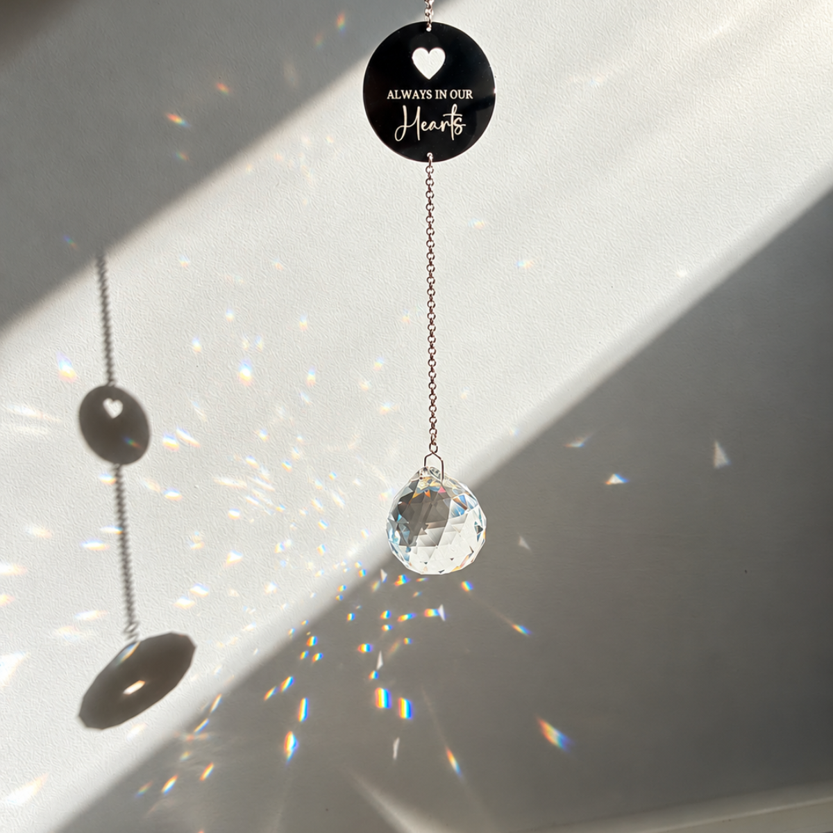 Always in our Hearts Memorial Suncatcher | Grief Gifts Australia Delivered | Alternative to Sympathy Flowers