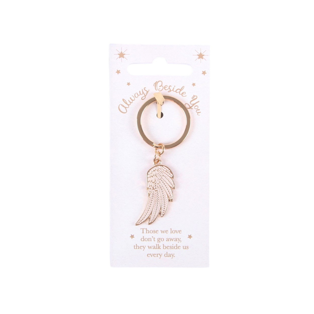 Angel Wing Always Beside You Keyring | Grief Gifts Australia Delivered