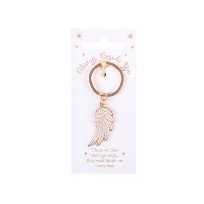 Angel Wing Always Beside You Keyring | Grief Gifts Australia Delivered