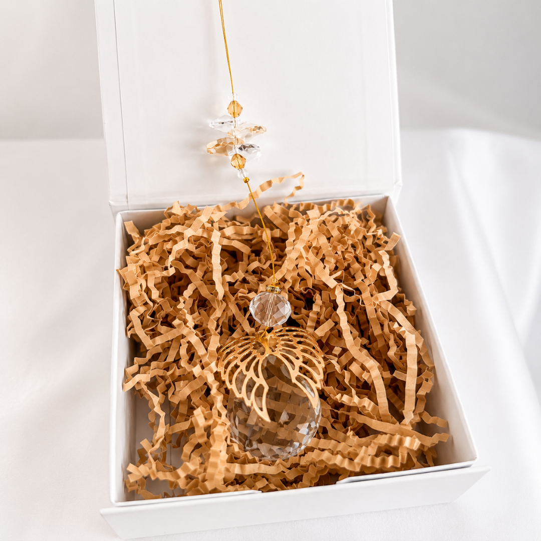 Angel Wings Crystal Suncatcher | Gfit Boxed 