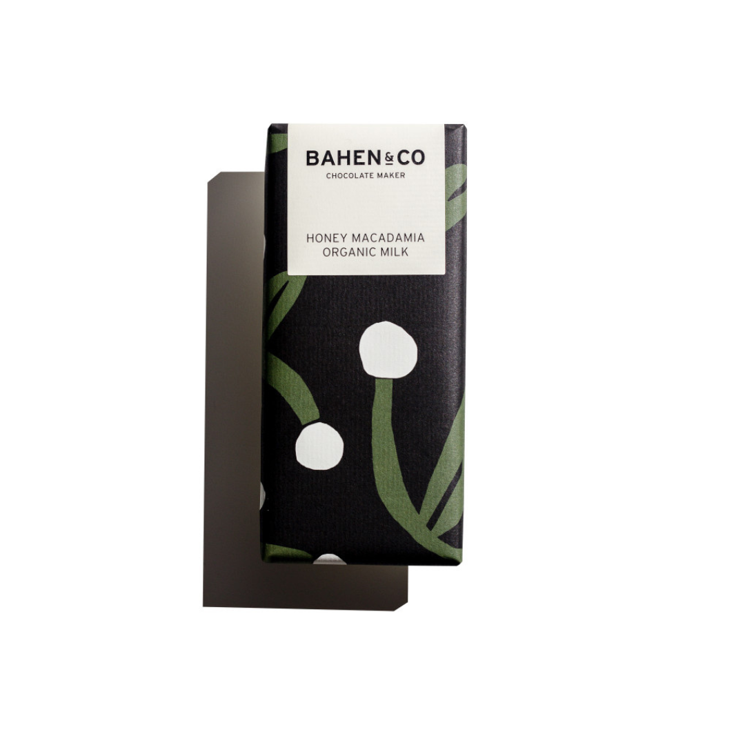 Bahen & Co Honey Macadamia Organic Milk Chocolate | Sympathy Gifts Perth 