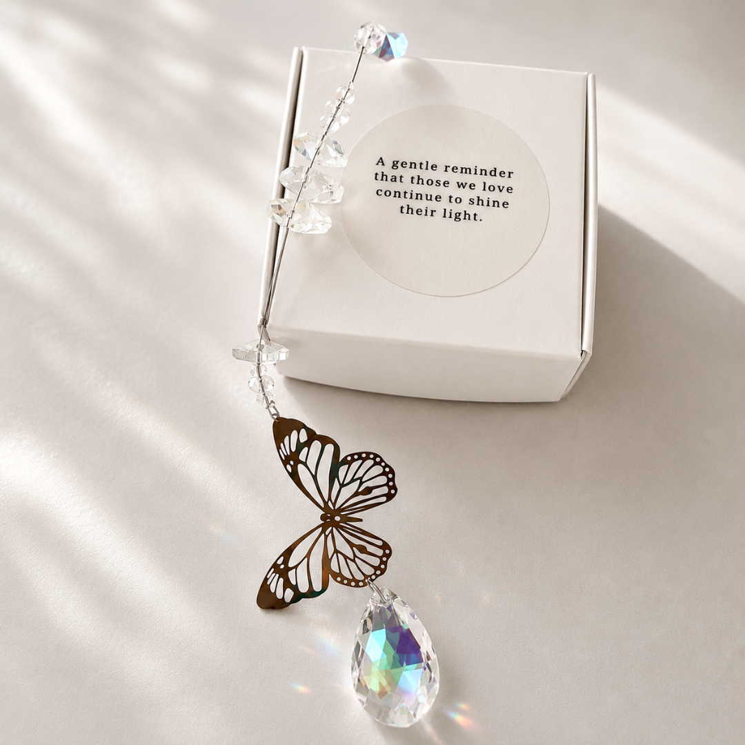 Butterfly Crystal Suncatcher for Grief | Grief Gifts Australia 