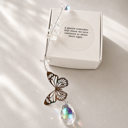 Butterfly Crystal Suncatcher for Grief | Grief Gifts Australia 