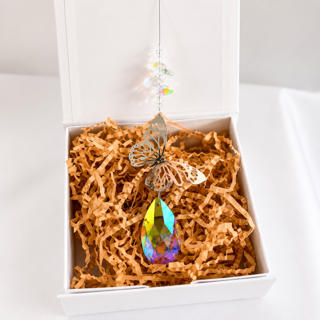 Butterfly suncatcher gift boxed | Grief Gifts Australia 