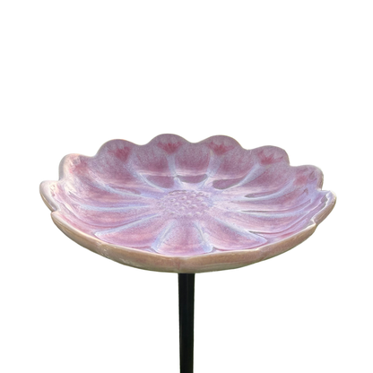 Ceramic Bee & Bird Watering Flower - Pink | Grief Gifts 