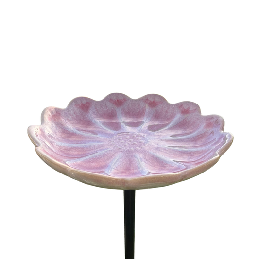 Ceramic Bee & Bird Watering Flower - Pink | Grief Gifts 