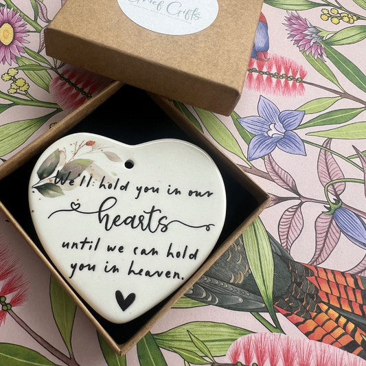 Ceramic Sympathy Heart | Sympathy Gift Perth | Grief Gifts Australia