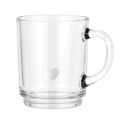 Clear Heart Glass Cup | Sympathy Gift Boxes Delivered 