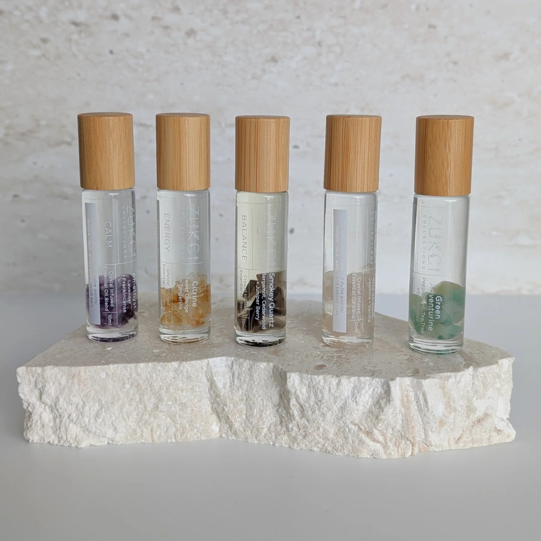 Crystal Essential Oil Rollers | Sympathy Gift Box | Gr