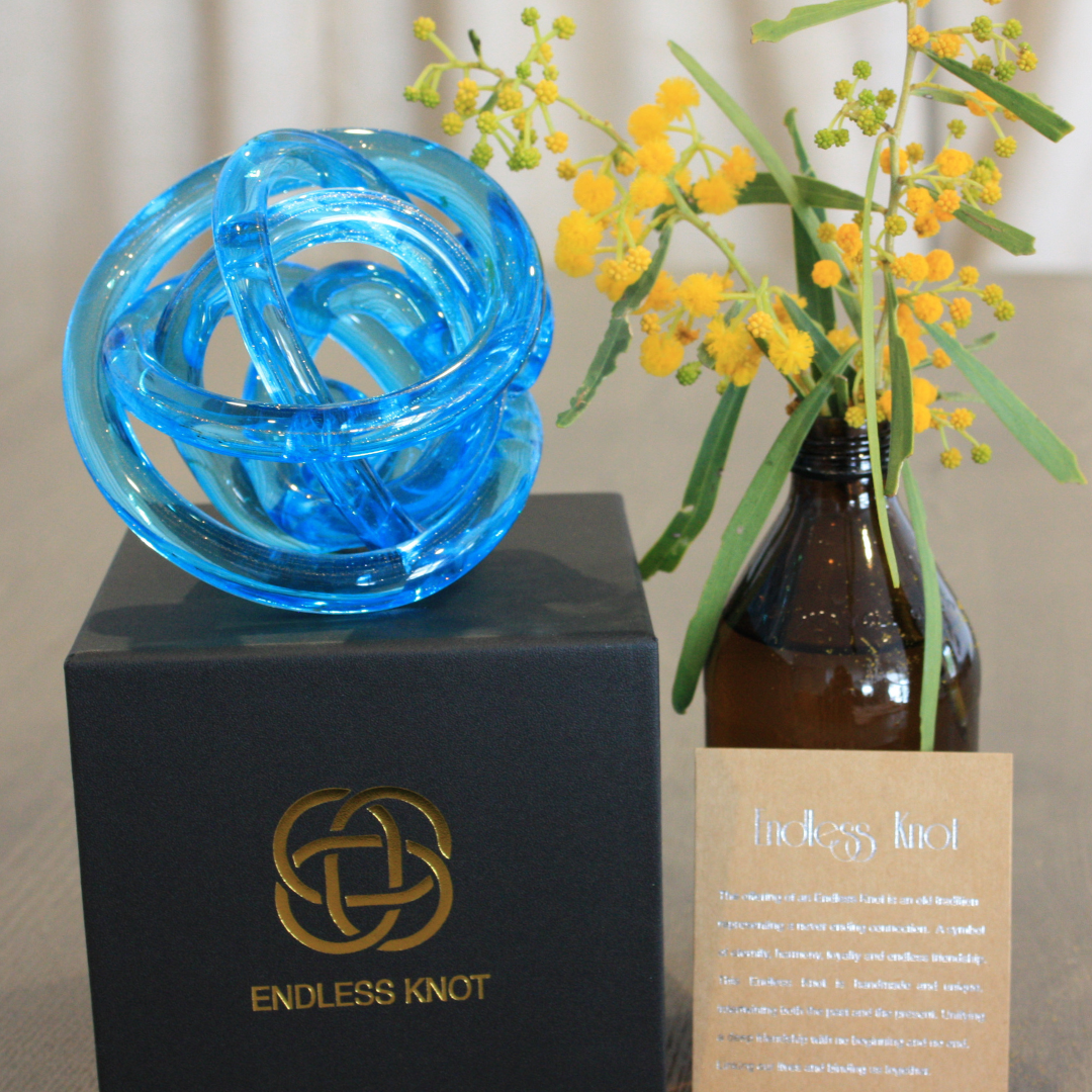 Endless Knot Turquoise and Gold | Grief Gifts Perth | Sympathy Gifts Perth 