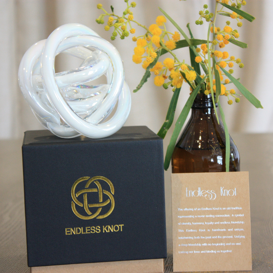 Endless Knot White | Grief Gifts Perth | Sympathy Gifts Perth 