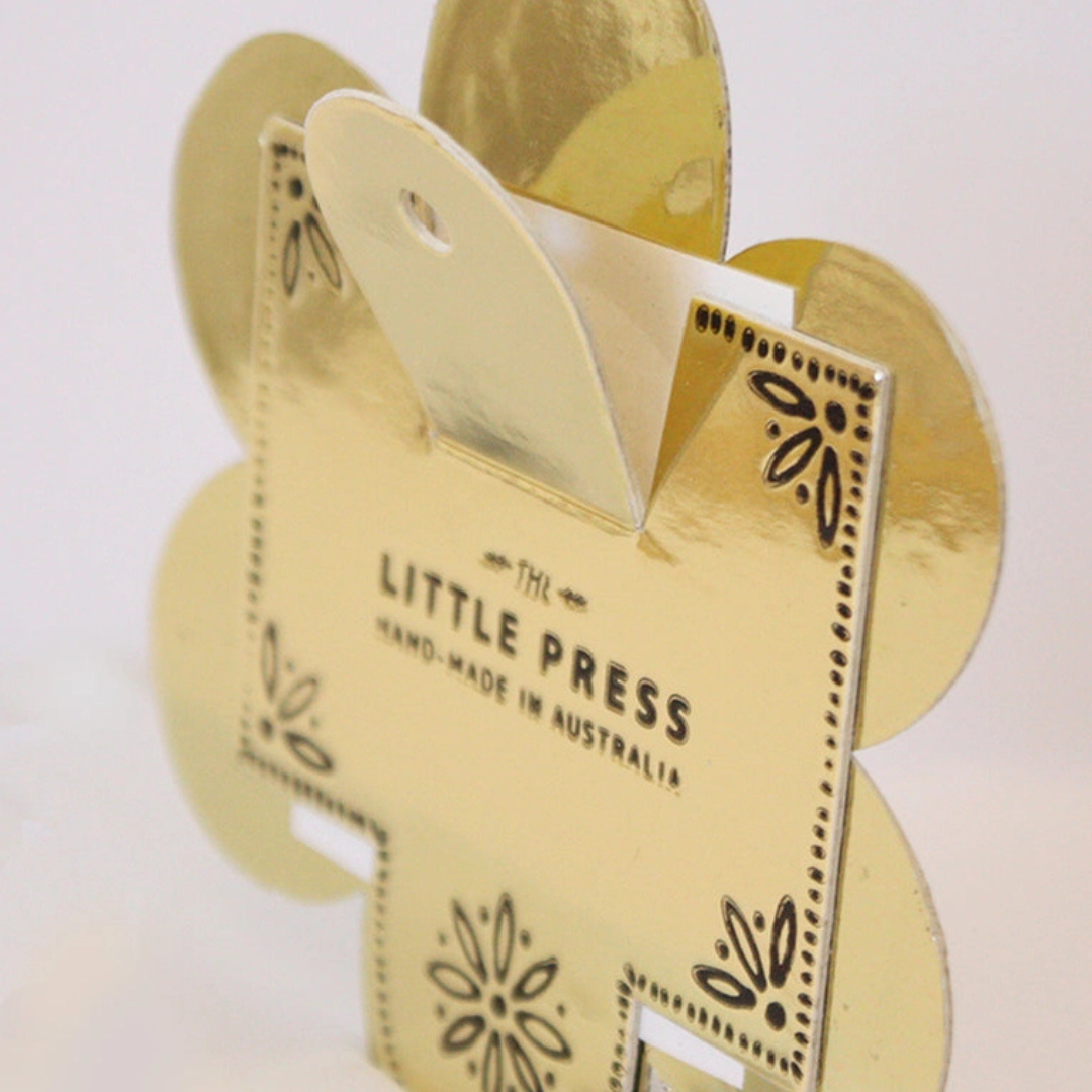Foil Pressed Flower Keepsake Photo Frame - Gold | Grief Gifts Perth