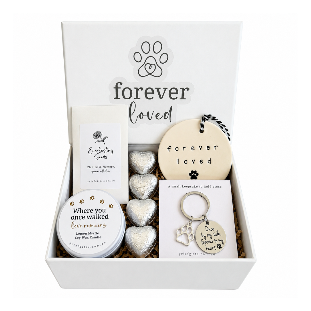 Forever Loved Pet Loss Sympathy Keepsake Gift Box | Grief Gifts Australia | Pet Loss Gifts Australia 