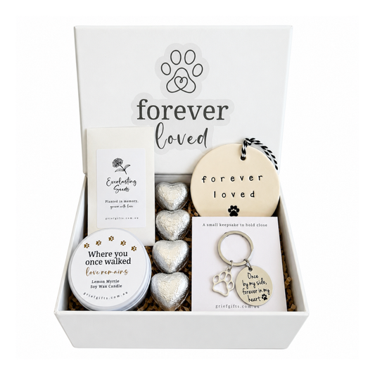 Forever Loved Pet Loss Sympathy Keepsake Gift Box | Grief Gifts Australia | Pet Loss Gifts Australia 