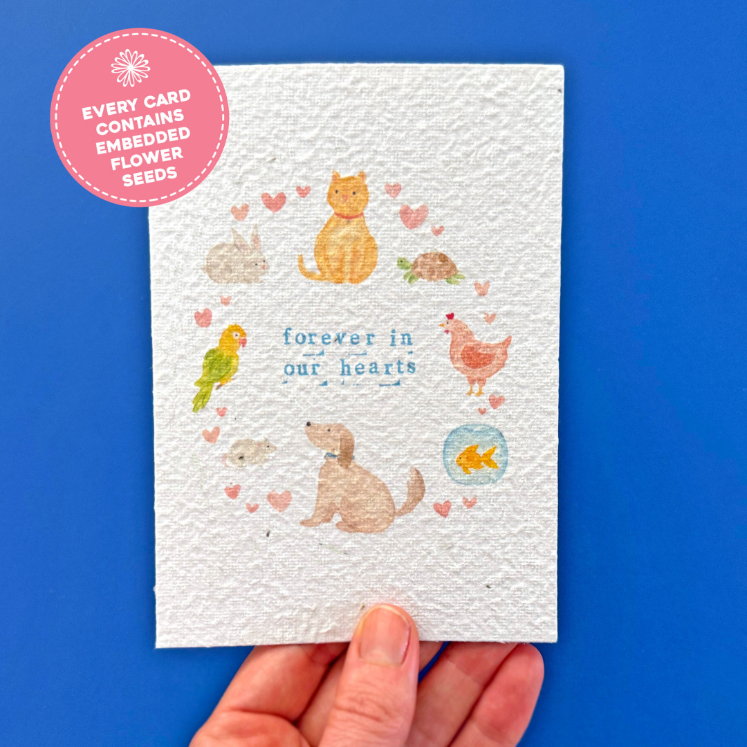 Forever in Our Hearts Plantable Pet Loss Card