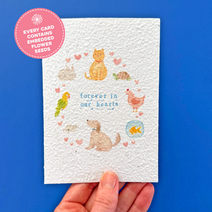 Forever in Our Hearts Plantable Pet Loss Card
