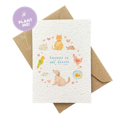 Forever in Our Hearts Plantable Pet Loss Card | Grief Gifts Australia 
