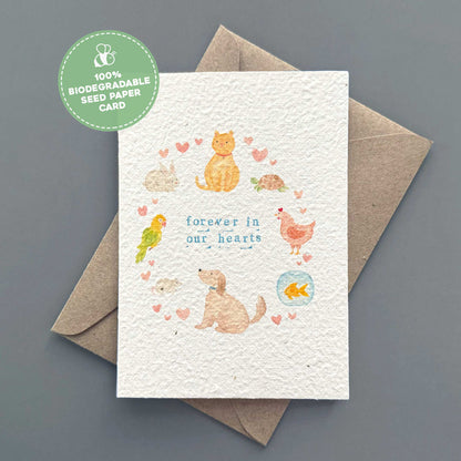 Forever in Our Hearts Plantable Pet Loss Card | Grief Gifts Australia | Pet Loss and Memorial Gifts 