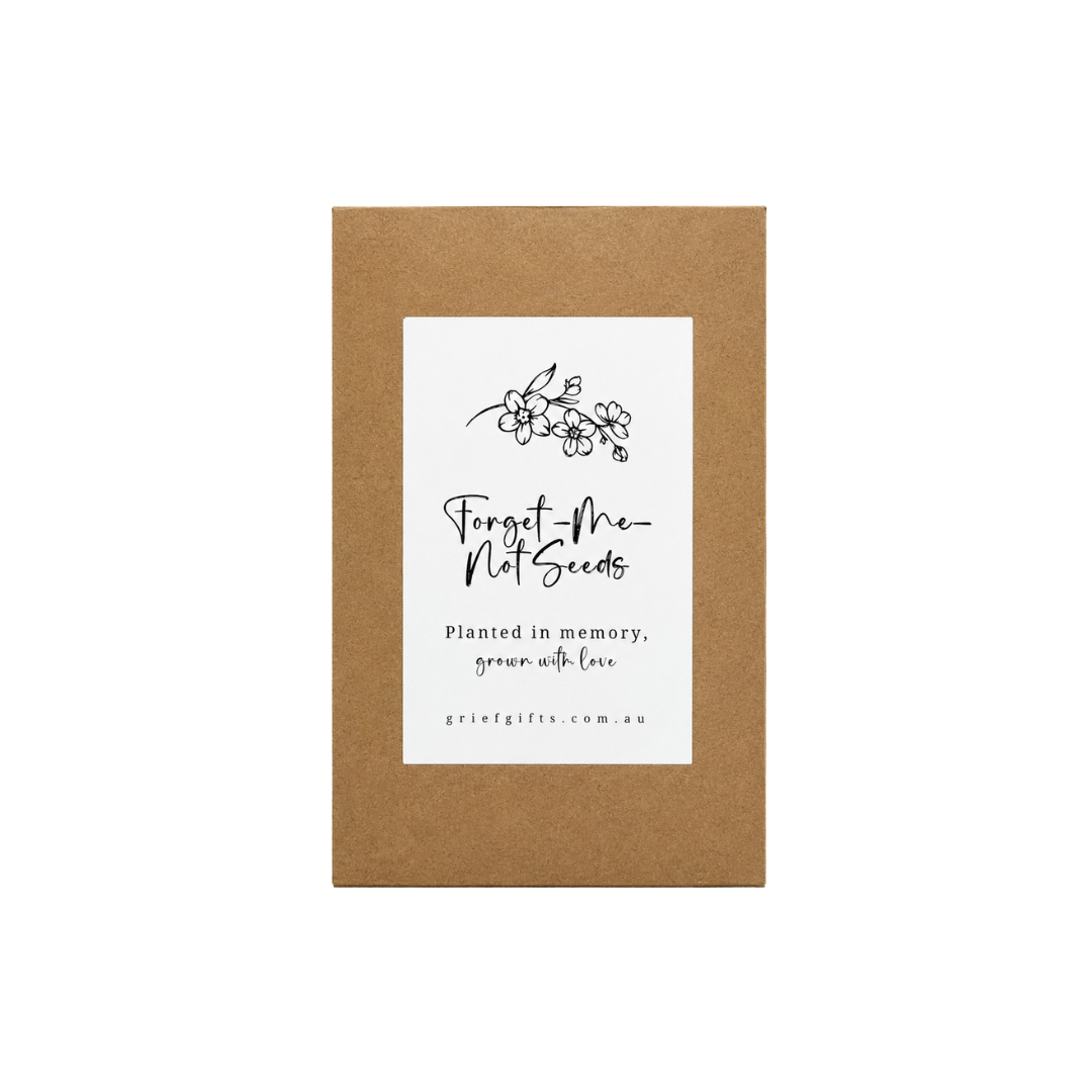 Forget-Me-Not Seeds- Kraft Brown | Grief Gifts Australia 