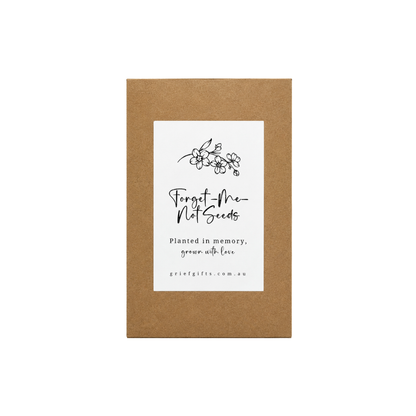 Forget-Me-Not Seeds- Kraft Brown | Grief Gifts Australia 