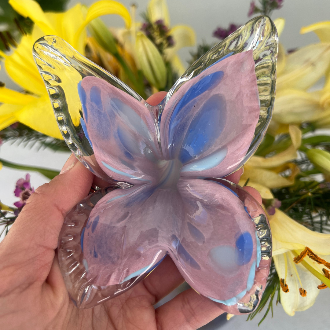 Glass Butterfly - Pink and Blue | Grief Gifts Australia