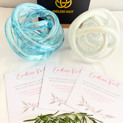 Glass Endless Knots | Alternative to Sympathy Flowers | Grief Gifts 