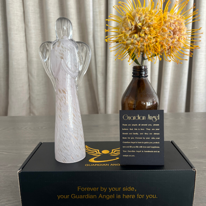 Glass Guardian Angel - Pink & Gold | Sympathy Gifts Australia | Grief Gifts Perth 