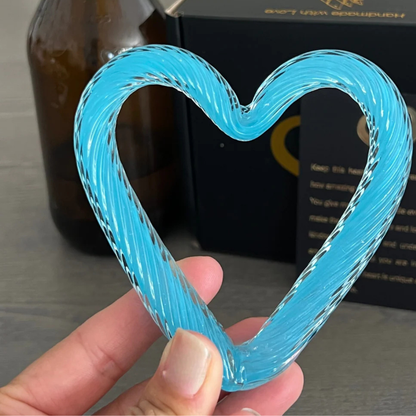Glass Heart - Light Blue | Grief Gifts Australia Delivered