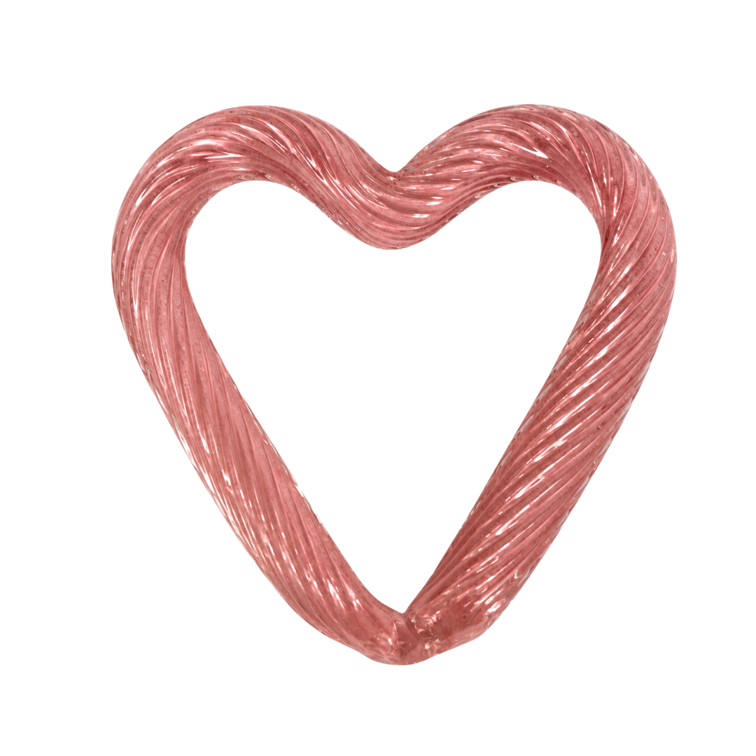 Glass Heart - Pink | Grief Gifts Australia 